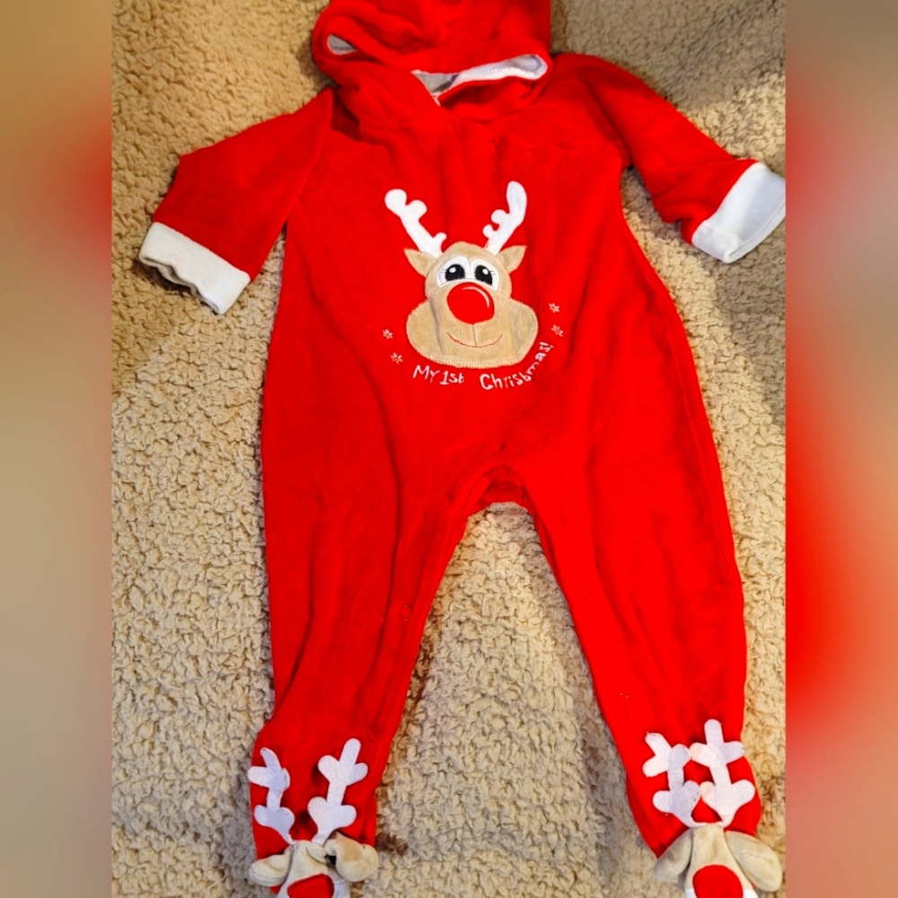 HOHOHO Reindeer hooded onesie
